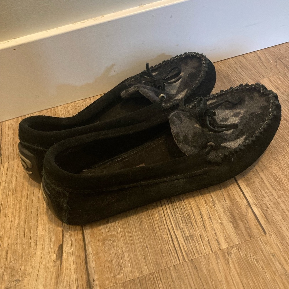 Manitobah Mukluks Leather Wool Mocassins Loafers Driving Slip-on Flats Sz 8 - Picture 3 of 8